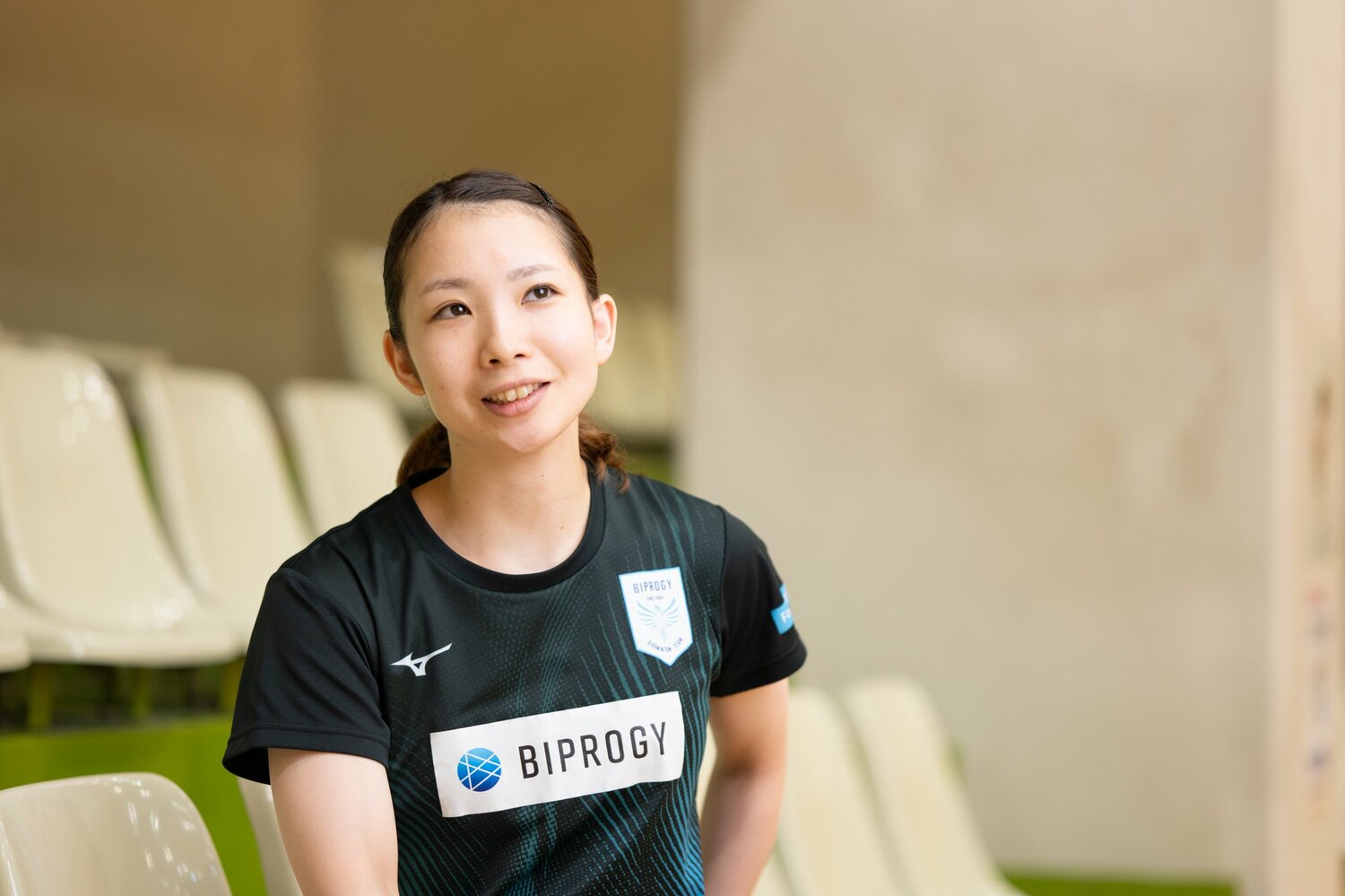 インタビューに答える松友美佐紀