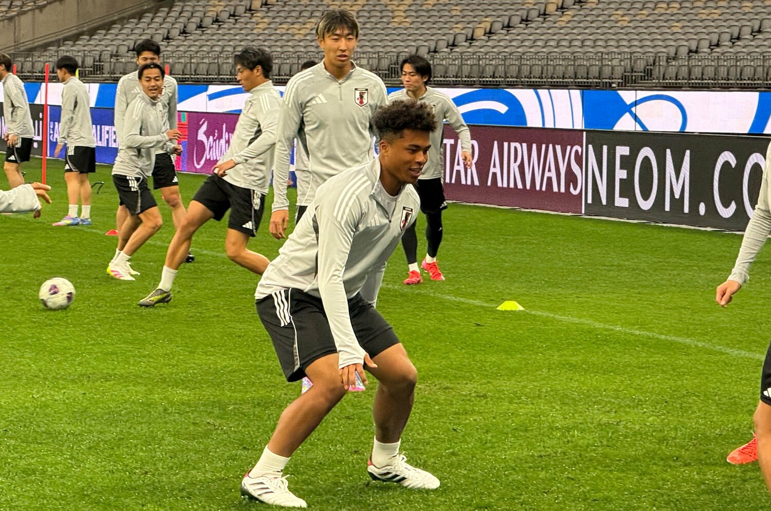 前日練習での藤田 ©Yusuke Mimura