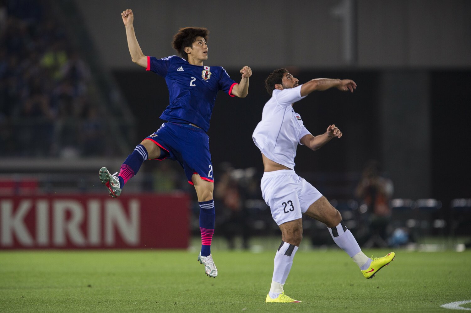 代表初キャップを刻んだ2015年6月のイラク戦　©Takuya Sugiyama