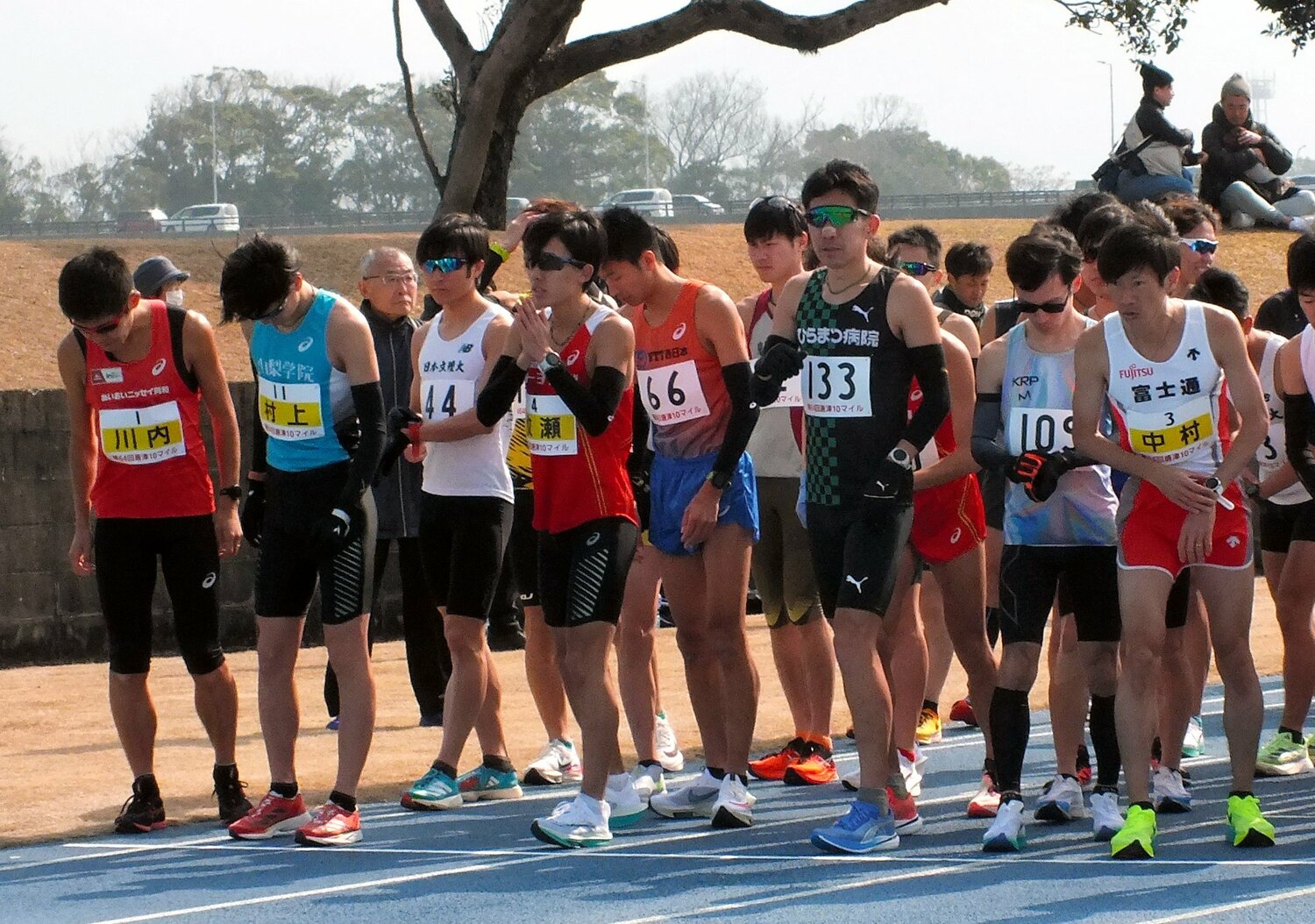 2月、復帰戦となった唐津10マイル。所属のひらまつ病院は拠点が佐賀県小城市で、佐賀県内のレースという条件で選んだ　©Asahi Shimbun