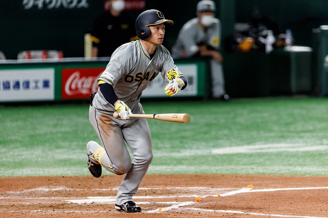 この1週間、近本は安打を量産した　©Kiichi Matsumoto