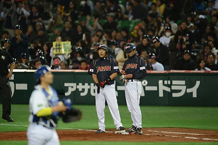 日本は井端のタイムリーなどで何とかブラジルを振り切った(c)Naoya Sanuki