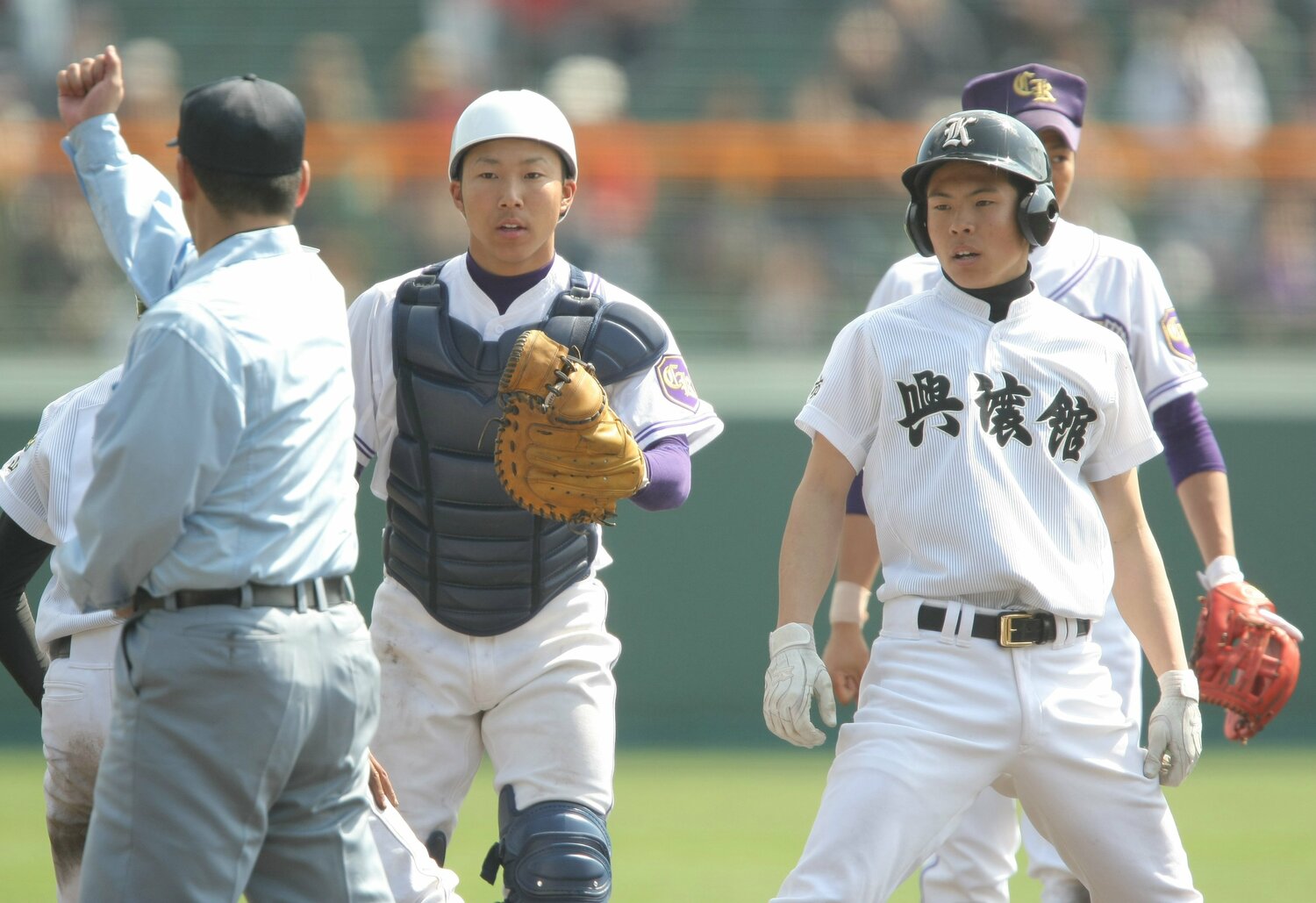 2008年に初出場を果たした興譲館　©JIJI PRESS