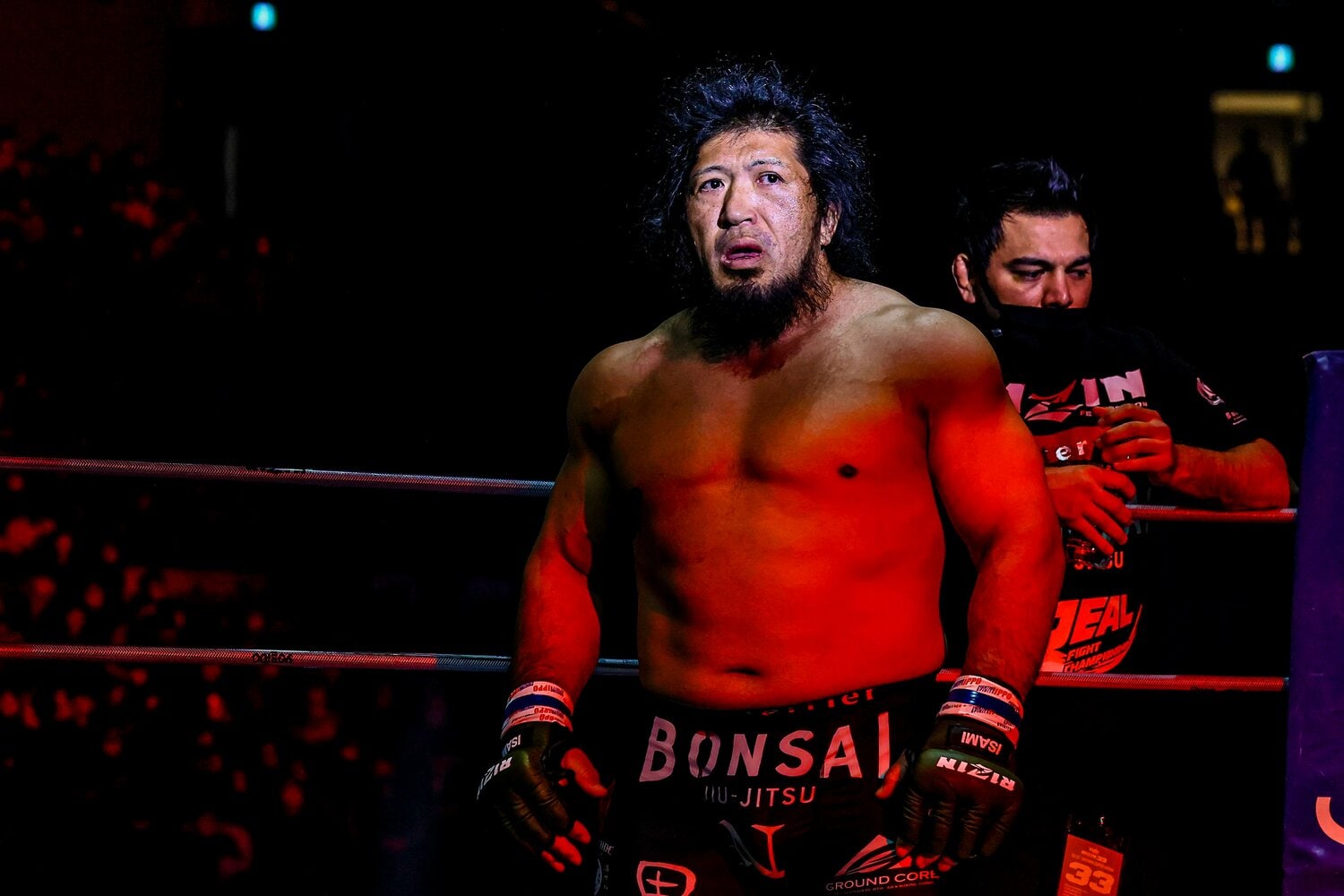 念願だった大晦日のリングに足を踏み入れた関根 ©RIZIN FF Susumu Nagao