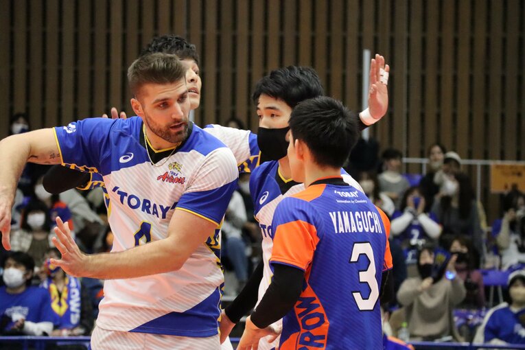 藤井に変わって主将を務めたパダル・クリスティアン　©︎TORAY ARROWS