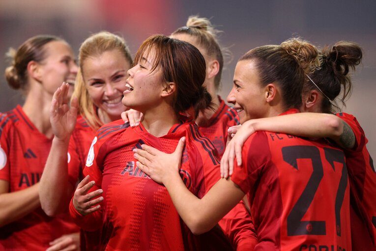 フランクフルト戦での谷川　©Getty Images