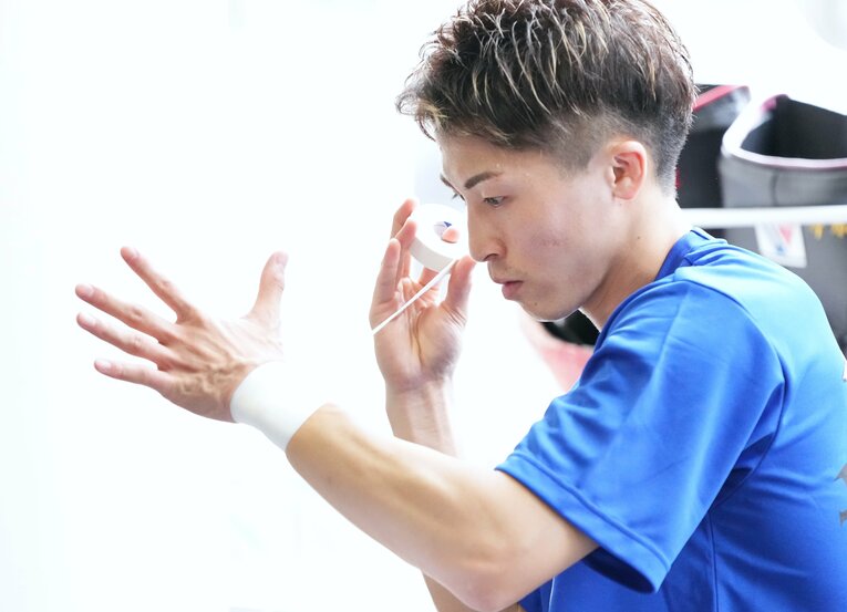 7月15日、井上尚弥の公開練習　©Naoki Fukuda