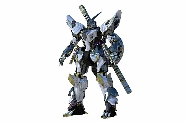 非交流戦士マジワランのフォルム。背中の棒状の物を広げると円状になり、後光のような存在感に変型する。 ／ photograph by Sports Graphic Number