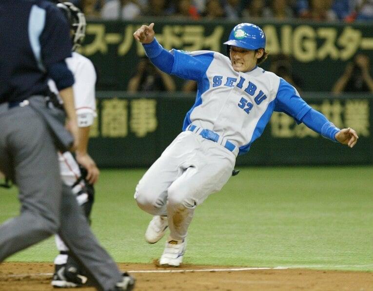 2005年に一軍で躍動する栗山巧　©JIJI PRESS