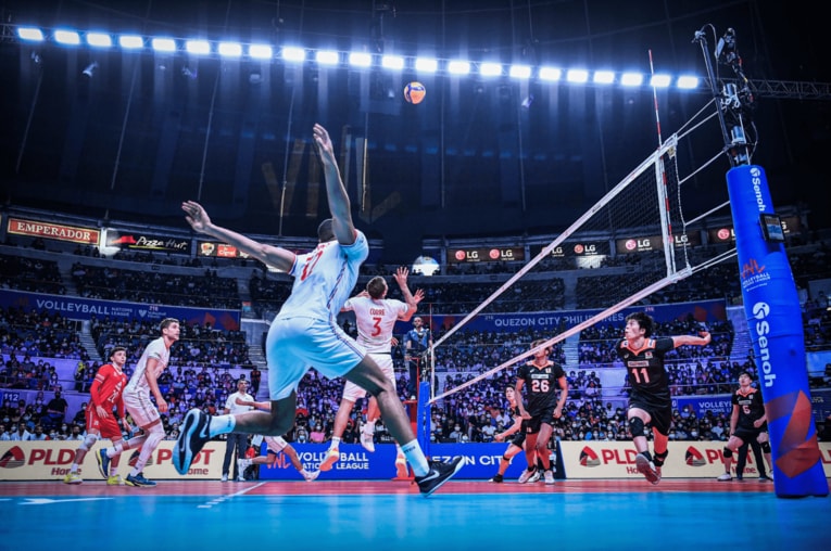 ネーションズリーグ・フランス戦　©︎FIVB