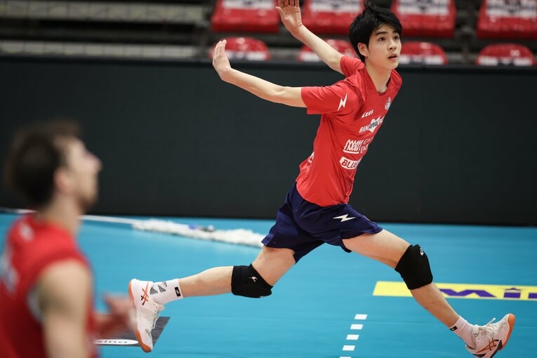 駿台学園のエースとして春高3連覇に貢献した川野琢磨。今年2月、イタリアに渡っていた　©︎Takahisa Hirano