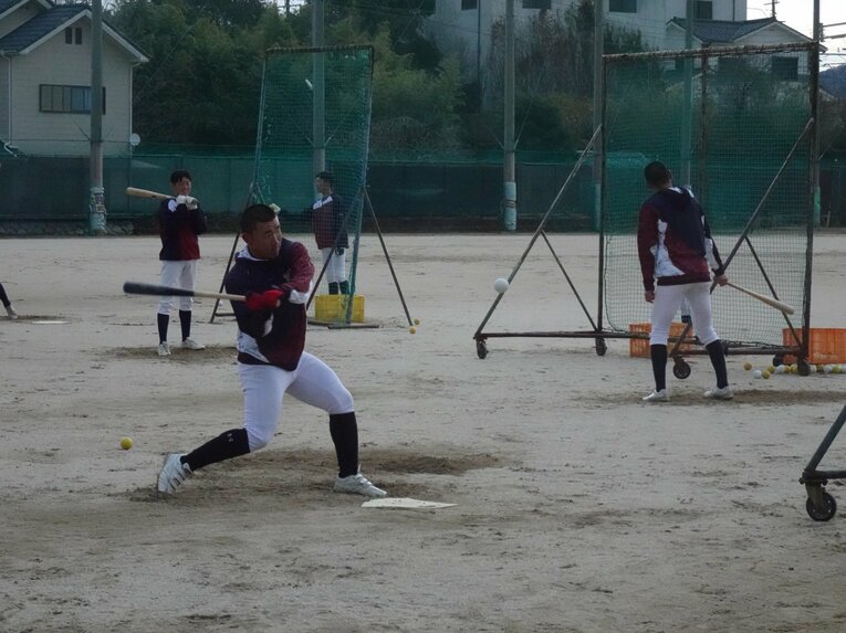 耐久高野球部の練習の様子　©Yuji Yanagawa