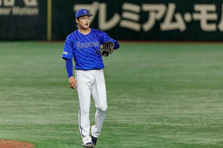 2022年7月に楽天からトレードで加入した森原　©Kiichi Matsumoto