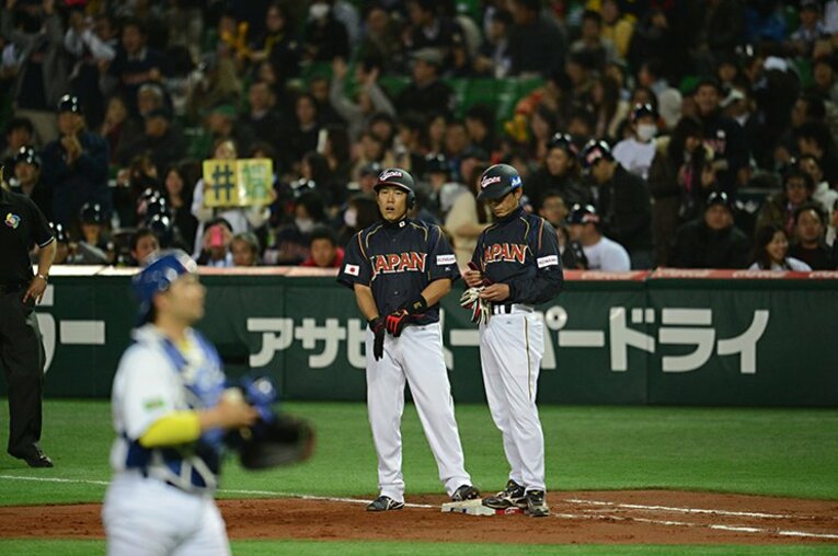日本は井端のタイムリーなどで何とかブラジルを振り切った(c)Naoya Sanuki