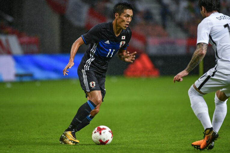 久保はロシアW杯アジア最終予選で活躍した（写真は右に続きます）　©Takuya Sugiyama