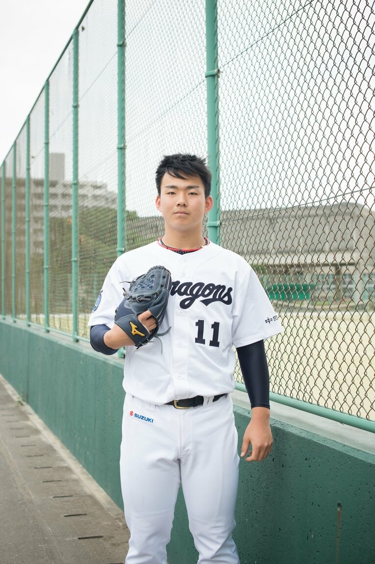 中日にドラフト１位で入団。ルーキーイヤーの初々しい表情　©︎Nanae Suzuki