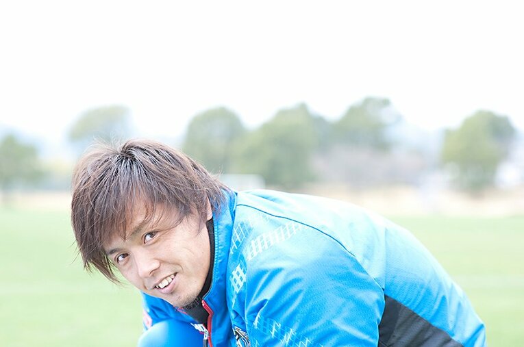 2014年／ガンバ大阪での練習後に捉えた笑顔 ／ photograph by Miki Fukano
