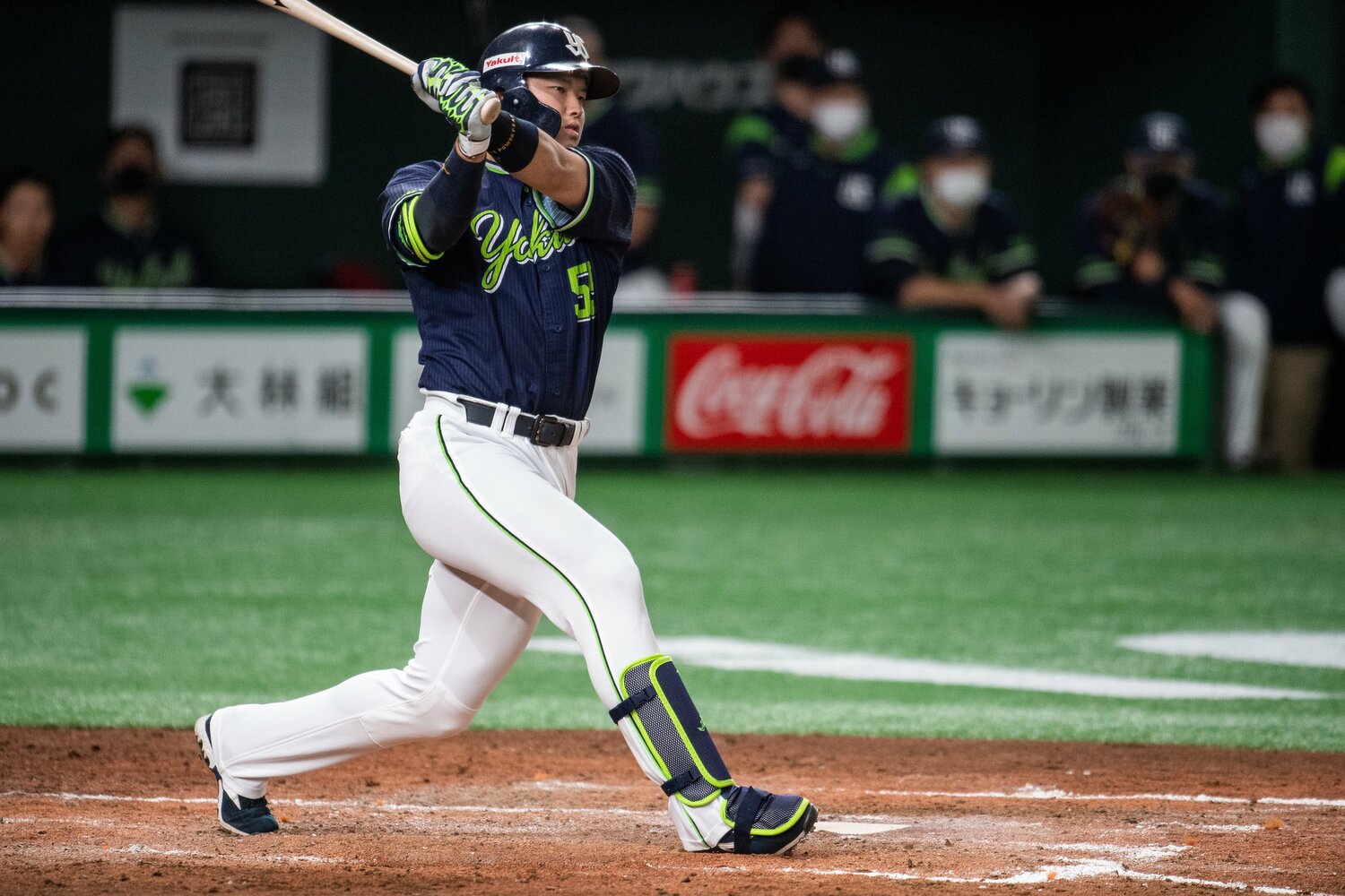 村上宗隆（21歳）。今季は不動の4番として、リーグトップタイの39本塁打（10月27日時点）　©Nanae Suzuki