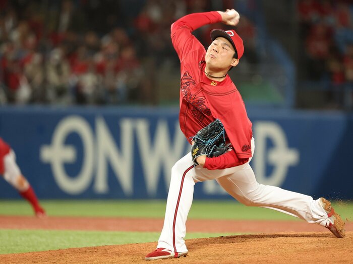 カープ栗林良吏が完全復活で「常にゼロを目指す」昨季の不調を乗り越えて、守護神が今季1失点の好投を続ける秘訣＜Number Web＞ photograph by JIJI PRESS