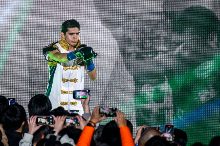 中谷潤人vs.ダビド・クエジャル。2月24日、有明アリーナ　©Takuya Sugiyama