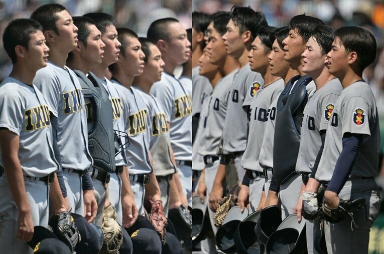 仙台育英と慶応義塾。105回目の夏の甲子園、深紅の大優勝旗をつかむのはどちらの高校か ／ photograph by Hideki Sugiyama