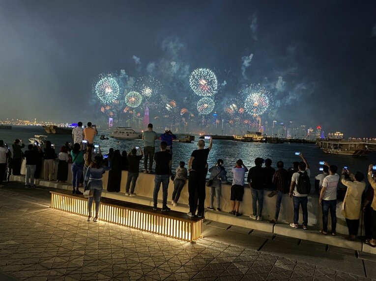 11月20日のファンフェスティバルで打ち上がった花火　©Kei Totsuka