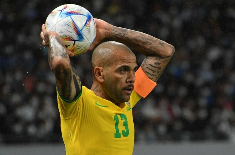 トルシエが優勝予想のヒットに挙げたブラジルの精神的支柱、ダニエウ・アウベス。なんと39歳での代表選出となる ／ photograph by Getty Images