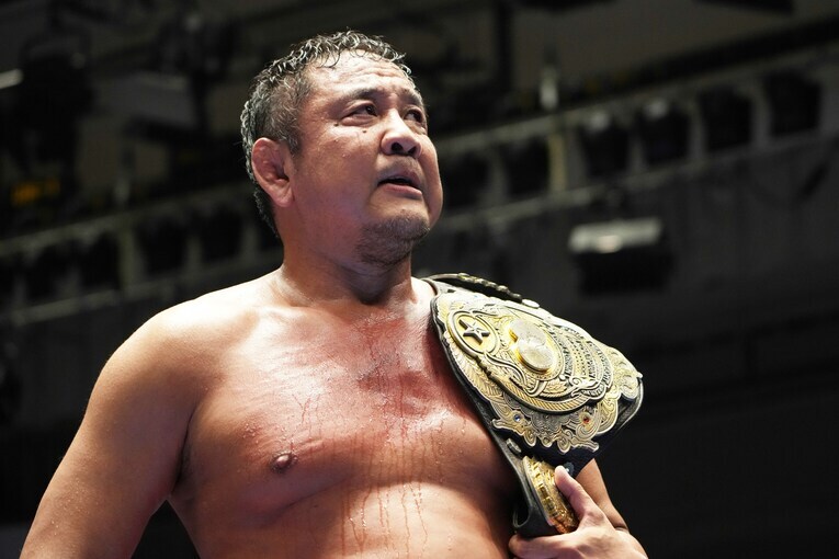 三冠ヘビー級王座2度目の防衛を果たした永田裕志