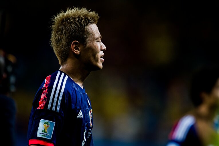 「W杯優勝」を目標にし続けた本田のブラジルでの戦いは、1勝も挙げられぬまま終わった　©Atsushi Kondo