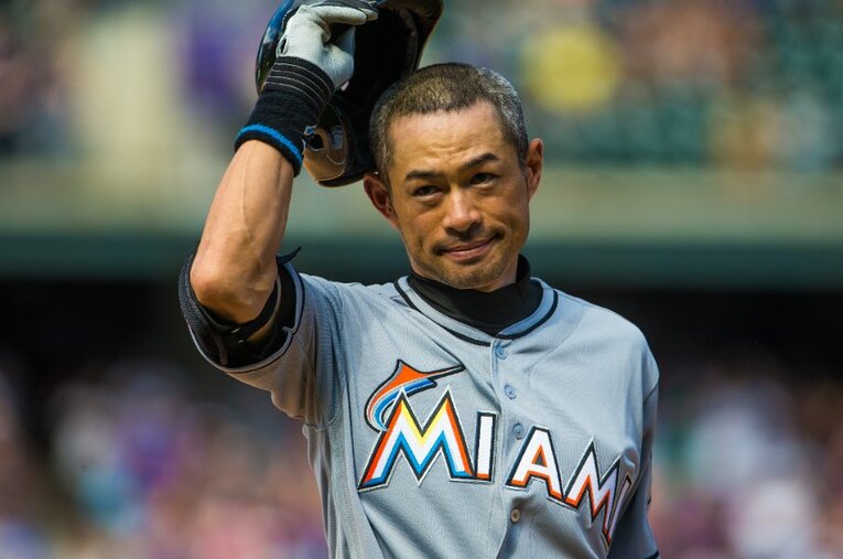 2016年8月7日（日本時間8日）、メジャー通算3000本安打を達成したイチロー ／ photograph by Getty Images