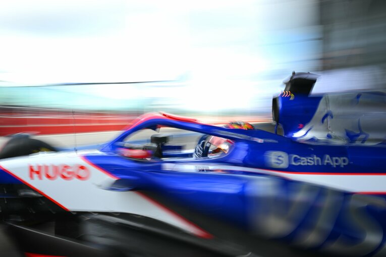 角田裕毅が走らせる、ビザ・キャッシュアップRBの2024年の新車VCARB 01　©Getty Images / Red Bull Content Pool