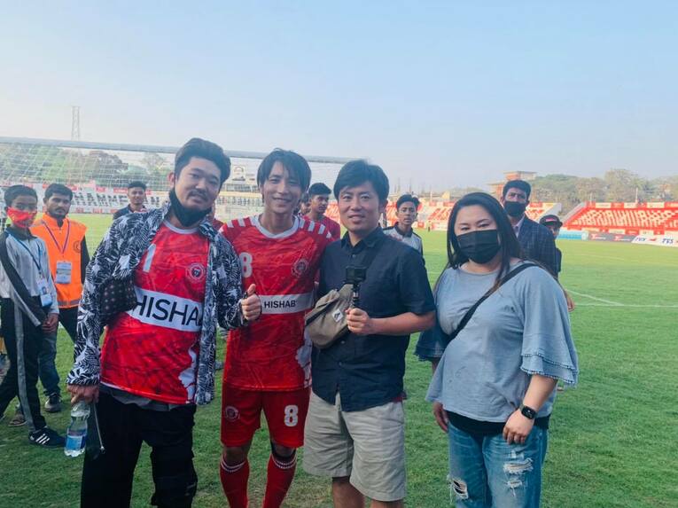 加藤の行動力によってスポンサードする企業が増えた（本人提供）