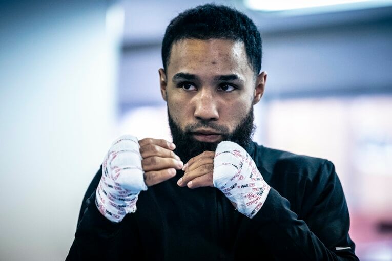 4月23日の公開練習での“悪童”ルイス・ネリ。5月6日の決戦を前に「井上尚弥をKOする」と言い放った　©Takuya Sugiyama