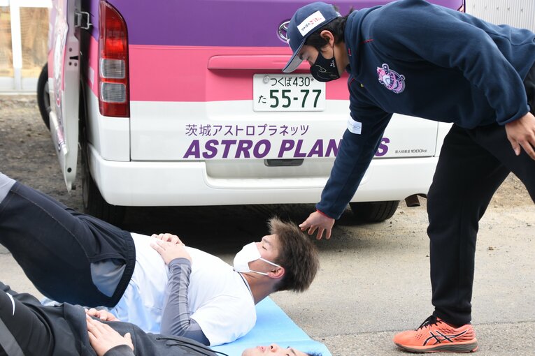 小山田コーチの指導風景　©Ibaraki Astro Planets