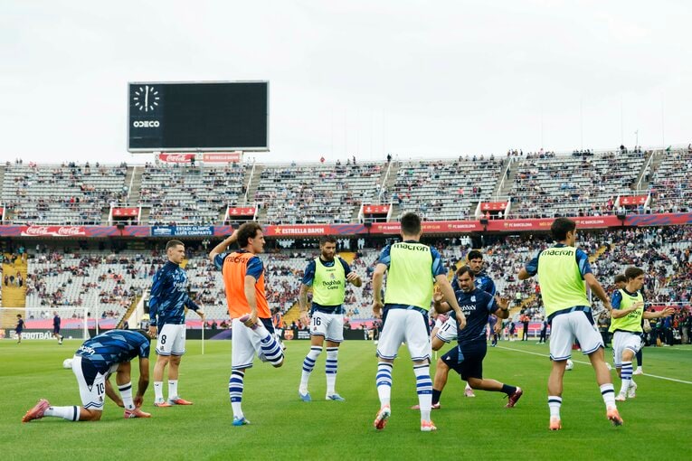 急遽アランブルに代わり先発となったオドリオソラの姿が先発組の中に　©Daisuke Nakashima