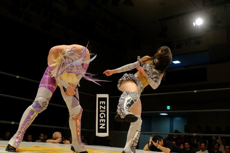 空手仕込みの蹴りを放つ（2枚目）