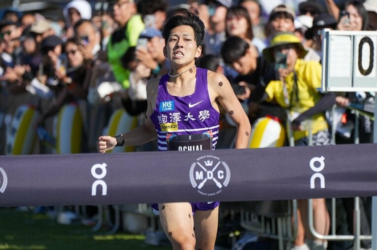 今季に入って早くも2度、日本記録を更新した落合　©︎Satoshi Wada