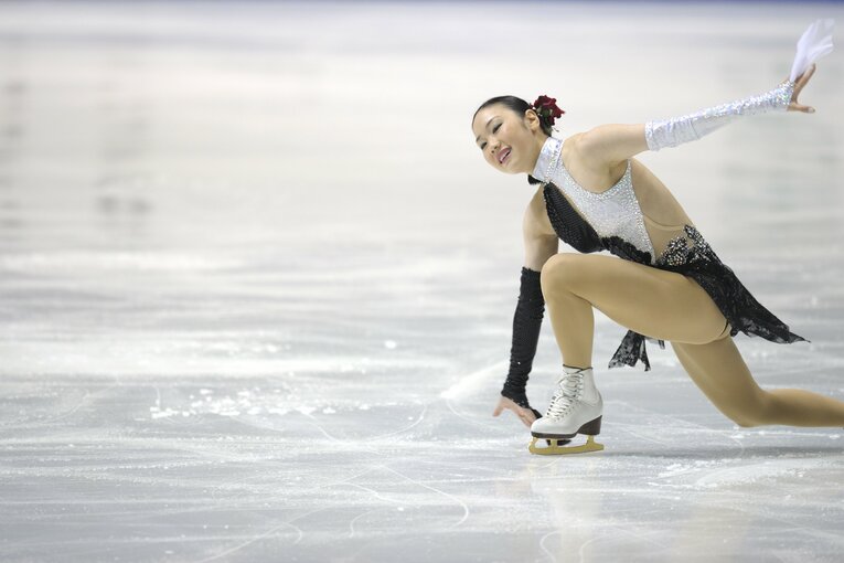 ショートプログラムを演技する中野友加里　©Takuya Sugiyama