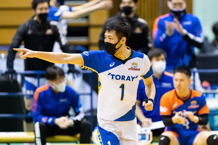 昨シーズン限りで現役を引退した東レアローズ・富松崇彰（当時37歳）©︎TORAY ARROWS
