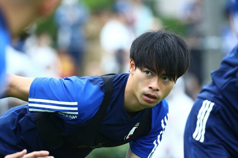 6月日本代表合宿での三笘薫（26歳） ／ photograph by AFLO