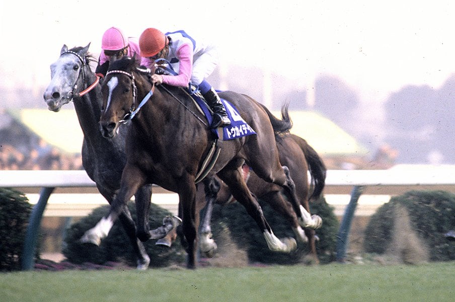 〈奇跡の復活劇〉3度の骨折を乗り越えたトウカイテイオーが「93年の有馬記念」でビワハヤヒデを抜き去った瞬間<Number Web> photograph by BUNGEISHUNJU