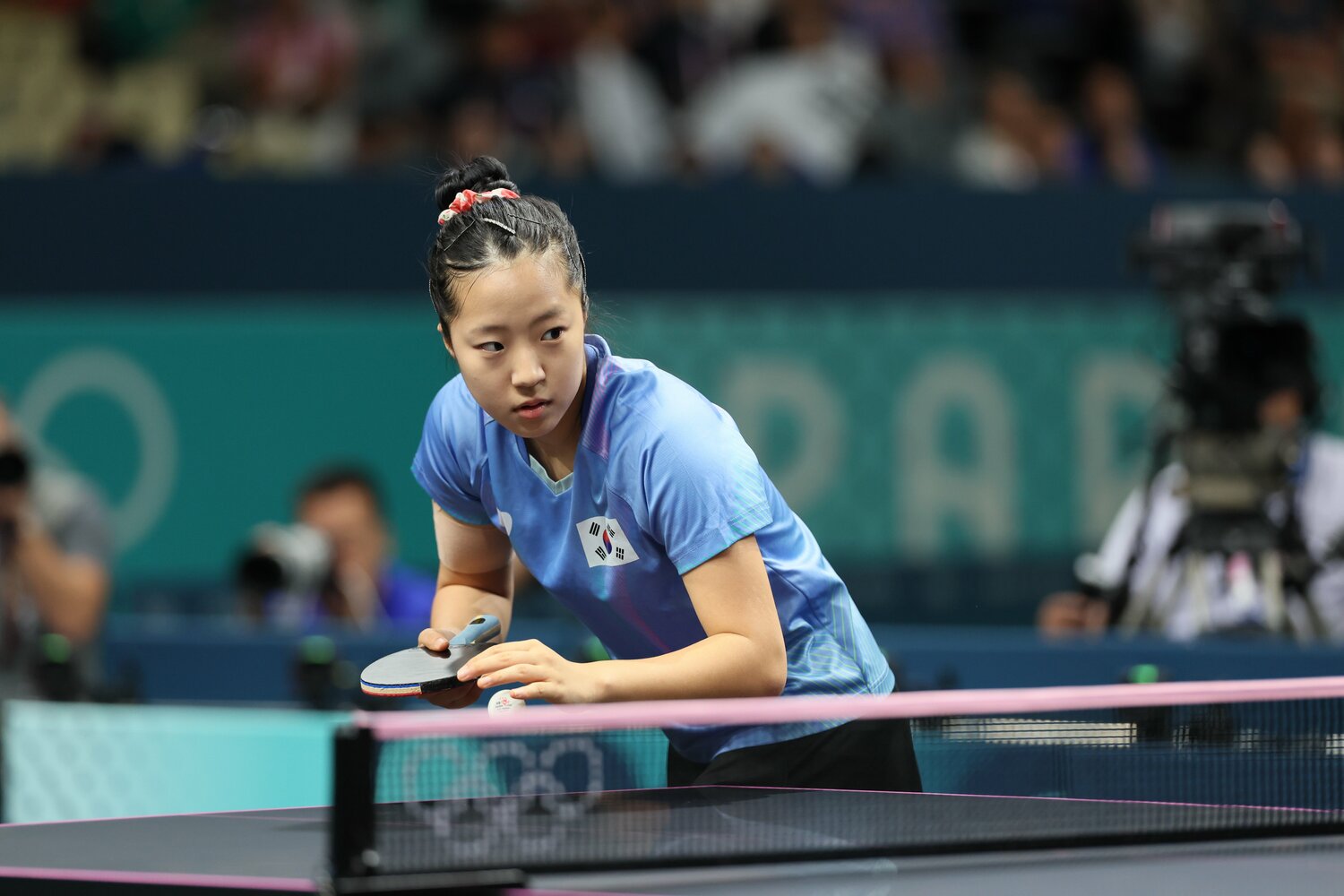 女子シングルスでは惜しくも早田ひなに敗れてメダルを逃したシン・ユビン（20歳）　©︎Kaoru Watanabe/JMPA