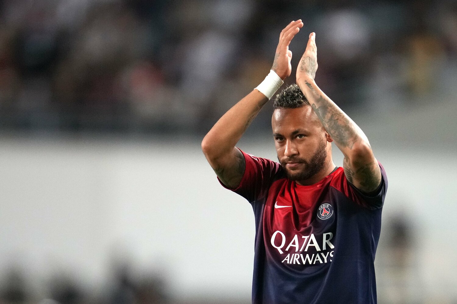 PSGジャパンツアーの初戦、アル・ナスル戦では出番がなかったネイマール。7月28日にはセレッソ大阪戦、30日にはインテル戦を予定している　©︎Getty Images