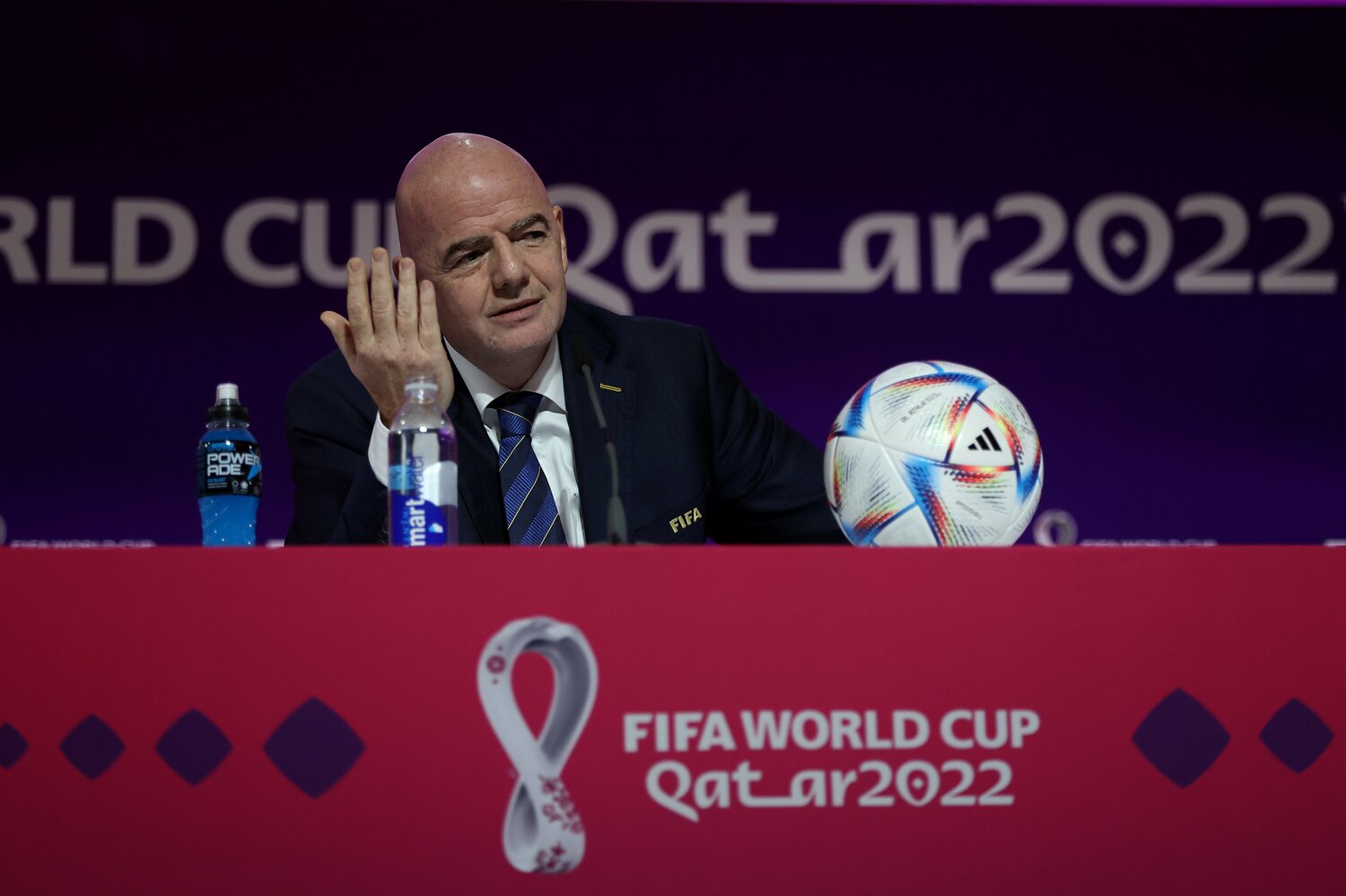 FIFAのインファンティーノ会長。昨年10月ごろ、家族とともにカタールに移住している ©Getty Images
