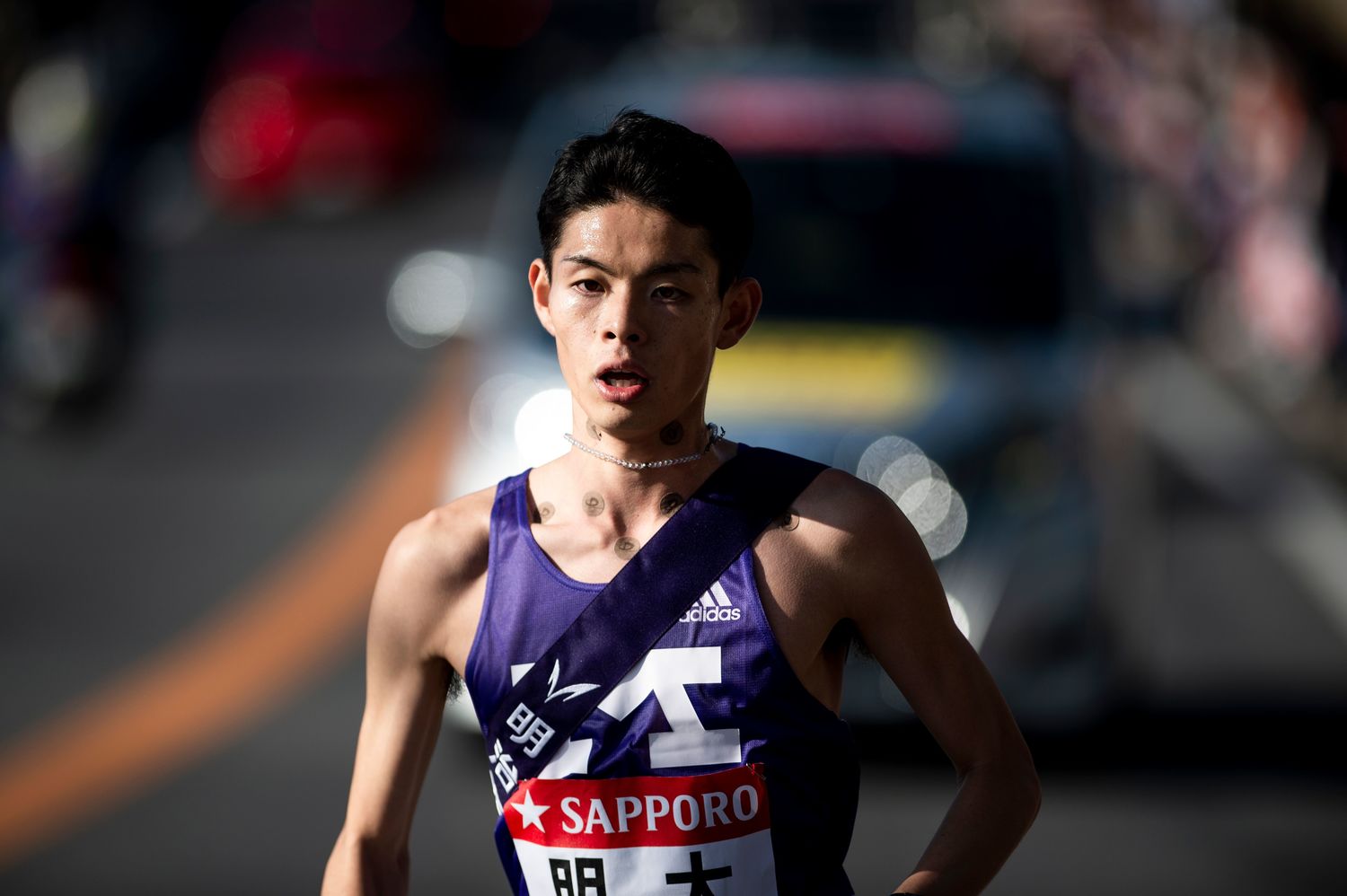 怪我を抱えたまま走った7区で区間新記録を叩き出した阿部弘輝　©Yuki Sunega