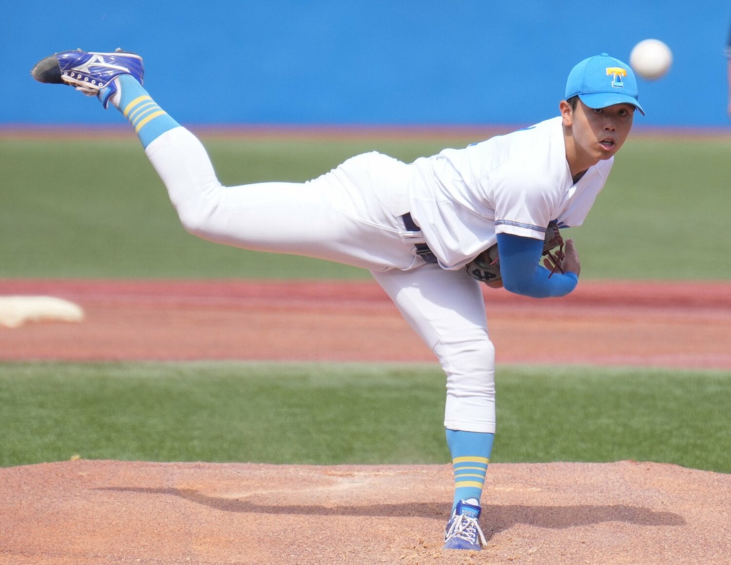 プロ志望届を出した東大・井澤駿介投手（4年・180cm84kg・右投右打・札幌南高）　©Sankei Shimbun