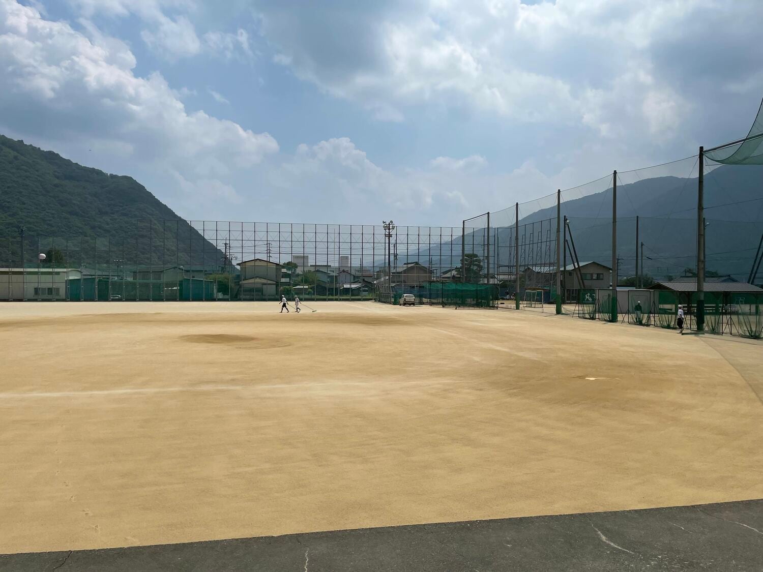 綺麗に整備された現在の池田高校のグラウンド ©Aogu Tanaka