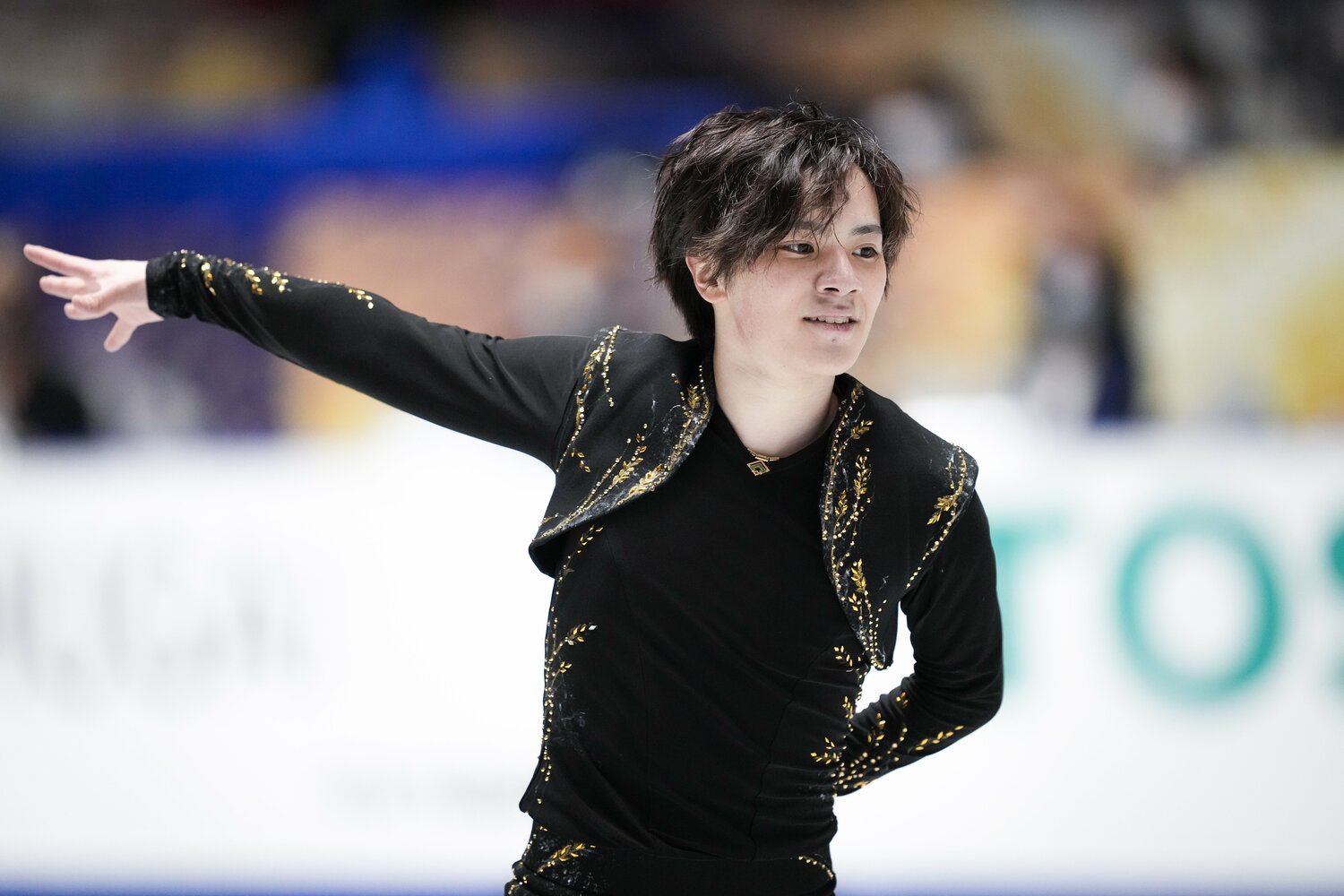 フリーでの演技、はにかんだ宇野