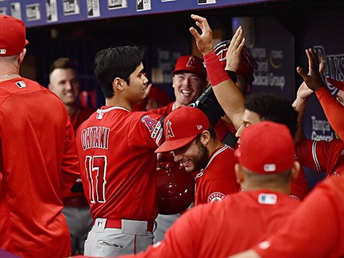 大谷翔平とサイクルの狼煙。後半戦、さらなる打棒爆発に期待大。＜Number Web＞ photograph by AFLO