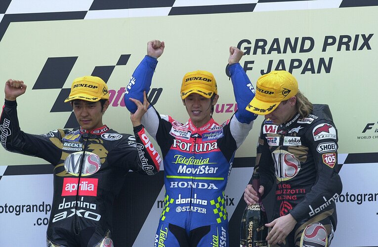 2001年の鈴鹿で優勝した加藤大治郎　©Satoshi Endo